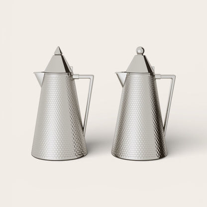 Stainless Steel tea coffee vacuum flask 1L gold silver - Sama Kuwait مطارات للشاي و القهوة 1 لتر ذهبي فضي - سما الكويت